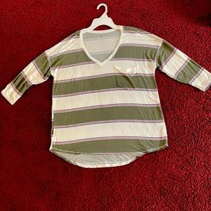Striped V-Neck Shirt